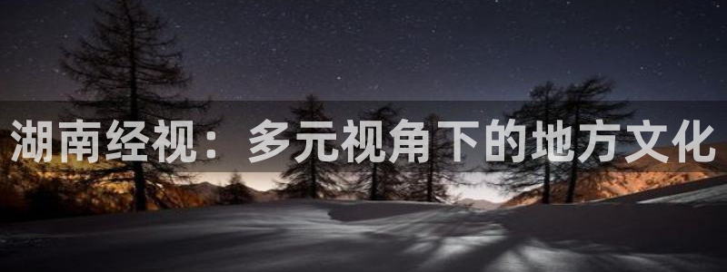 龙门直播免费下载入口：湖南经视：多元视角下的地方文化